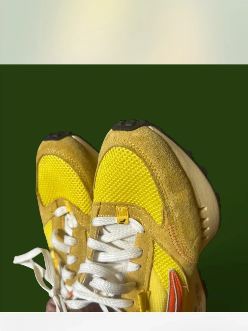 Fila Yellow and Orange Retro Runner Sneakers - Picture 4 of 5